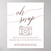 Elegant Roos Gold Calligrafie Poster (Voorkant)