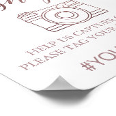 Elegant Roos Gold Calligrafie Poster (Hoek)