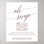 Elegant Roos Gold Calligrafie Poster (Voorkant)