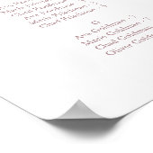 Elegant Roos Gold Calligraphy 200+ Seating Chart Poster (Hoek)