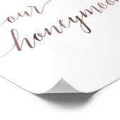 Elegant Roos Gold Calligraphy Aloha Our Honeymoon Poster (Hoek)