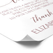 Elegant Roos Gold Calligraphy Bucket List Sign. Poster (Hoek)