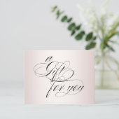 Elegant Roos Gold Calligraphy Cadeaubon (Staand voorkant)