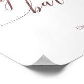 Elegant Roos Gold Calligraphy Cigar Bar Sign. Poster (Hoek)