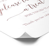 Elegant Roos Gold Calligraphy Dog Treat Favors Poster (Hoek)