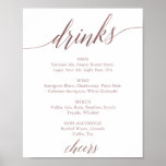 Elegant Roos Gold Calligraphy Drink Menu Sign Poster<br><div class="desc">Dit elegante roos goudkalligrafiemenusteken is perfect voor een eenvoudige bruiloft. Het lichtroze ontwerp is voorzien van een minimalistisch poster met romantische en grillige faux roos gouden folie. Personaliseer het teken met de drinken beschikbaar bij uw ontvangst. Opmerking: dit ontwerp biedt geen echte roos Gold folie. Het is een afbeelding van...</div>