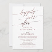 Elegant Roos Gold Calligraphy Elopement Kaart (Voorkant)
