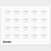 Elegant Roos Gold Calligraphy Envelope Seals Ronde Sticker (Vel)