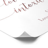 Elegant Roos Gold Calligraphy Love is bedwelmend Poster (Hoek)