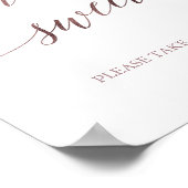 Elegant Roos Gold Calligraphy Love is Sweet Sign Poster (Hoek)