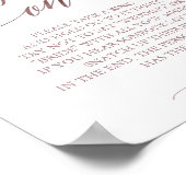 Elegant Roos Gold Calligraphy Ring Game Sign Poster (Hoek)