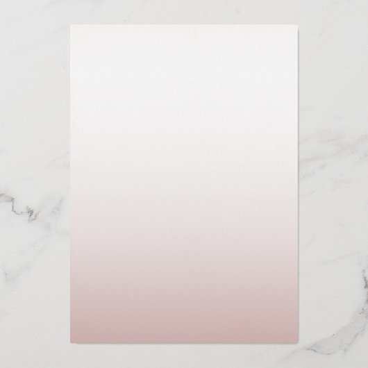 Elegant Roos Gold Calligraphy Script Weddenschap Folie Uitnodiging (Achterkant)