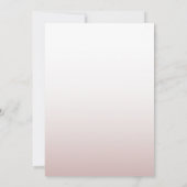 Elegant Roos Gold Calligraphy Script Weddenschap Kaart (Achterkant)