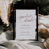 Elegant Roos Gold Calligraphy Signature Drinken Poster