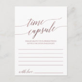 Elegant Roos Gold Calligraphy Time Capsule Kaarten (Voorkant)