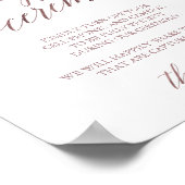 Elegant Roos Gold Calligraphy Unplugged Ceremony Poster (Hoek)