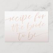 Elegant Roos Gold Calligraphy Vrijgezellenfeest Informatiekaartje (Voorkant)