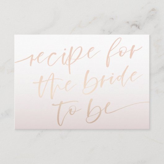 Elegant Roos Gold Calligraphy Vrijgezellenfeest Informatiekaartje (Voorkant)