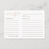 Elegant Roos Gold Calligraphy Vrijgezellenfeest Informatiekaartje (Achterkant)