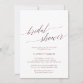 Elegant Roos Gold Calligraphy Vrijgezellenfeest Kaart (Voorkant)