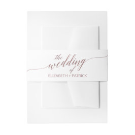 Elegant Roos Gold Calligraphy Weddenschap Belly Ba Uitnodigingen Wikkel