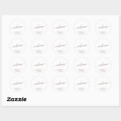 Elegant Roos Gold Calligraphy Weddenschap Welkom Ronde Sticker (Vel)