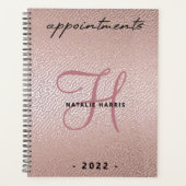 Elegant Roos Gold Chic Appointbook Planner (Voorkant)
