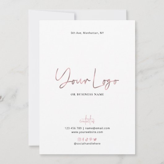 Elegant Roos Gold Chic Nail Spa Beauty Price List (Achterkant)