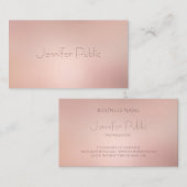 Elegant Roos Gold Chic Trendy Sjabloon Moderne Visitekaartje (Voorkant / Achterkant)