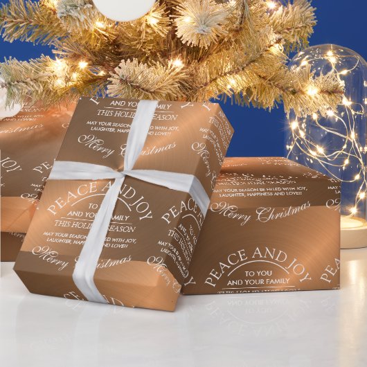 Elegant Roos Gold Christmas Cadeaupapier (Feestdagen)
