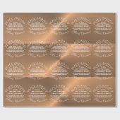 Elegant Roos Gold Christmas Cadeaupapier (Vlak)