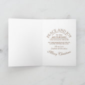 Elegant Roos Gold Christmas Kaart (Binnen)