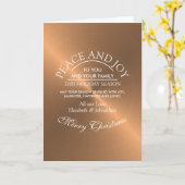 Elegant Roos Gold Christmas Kaart (Gele Bloem)