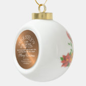 Elegant Roos Gold Christmas Keramische Bal Ornament (Rechts)