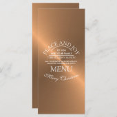 Elegant Roos Gold Christmas Menu (Voorkant / Achterkant)