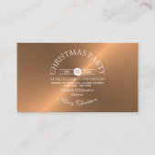 Elegant Roos Gold Christmas Party Ticket Informatiekaartje (Voorkant)