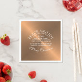 Elegant Roos Gold Christmas Servet (Insitu)