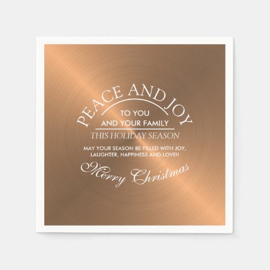 Elegant Roos Gold Christmas Servet (Voorkant)