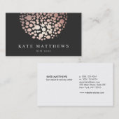 Elegant Roos Gold Circles Beauty Salon Visitekaartje (Voorkant / Achterkant)