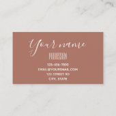 Elegant Roos Gold Classy Simple Visitekaartje (Achterkant)