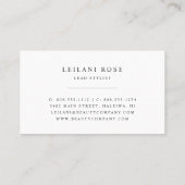 Elegant Roos Gold Conch Shell Klantenkaartje (Achterkant)