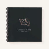 Elegant Roos Gold Conch Shell Notitieboek (Voorkant)