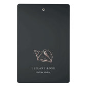 Elegant Roos Gold Conch Shell op maat Mini Klembord (Achterkant)