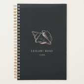 Elegant Roos Gold Conch Shell op maat Planner (Voorkant)