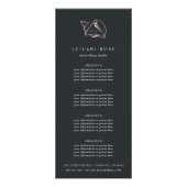 Elegant Roos Gold Conch Shell | Prijzen/diensten Reclamekaart (Voorkant)