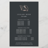 Elegant Roos Gold Conch Shell | Prijzen en dienste Flyer (Voorkant)