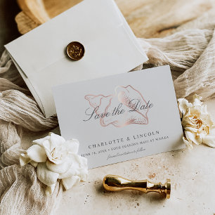 Elegant Roos Gold Conch Wedding Save The Date