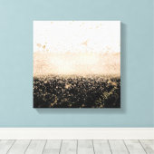 Elegant roos Gold confetti marmer Canvas Afdruk (Insitu (Houten vloer))