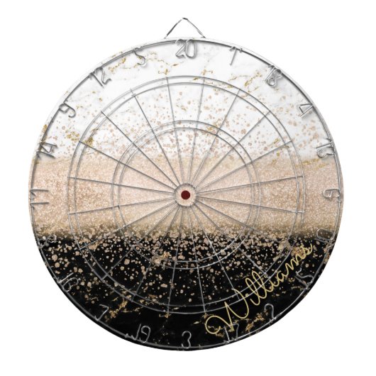 Elegant roos Gold confetti marmer Dartbord (Voorkant)