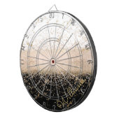 Elegant roos Gold confetti marmer Dartbord (Voorkant Rechts)